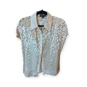 Elegant Cream Floral Blouse